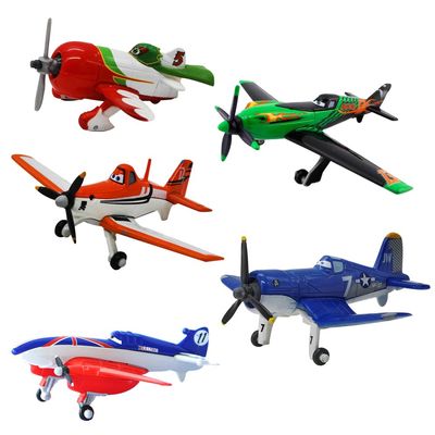 5 Pack Planes Metal Diecast Airplane Toy Set, Including No. 7 Dusty, No. 5 Chupacabra, No. 13 Ripslinger, No. 11 Bulldog and No. 7 Skipper Cartoon Aircraft Toy (5 Pack Planes Set F)