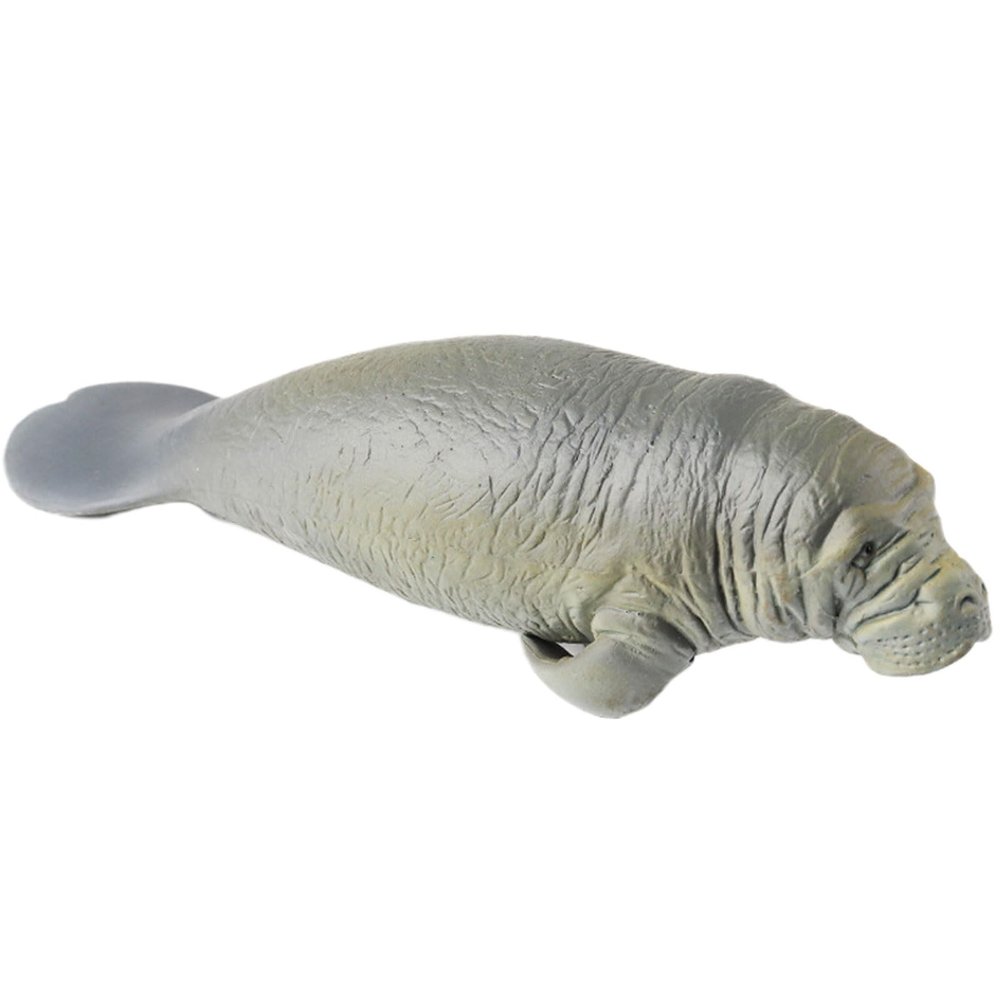 AENIMELY Hollow Manatee Figurine  Realistic Gentle Sea Animal Figurines for Kids, Educational Ocean Life Model, Cake Topper & Marine Display