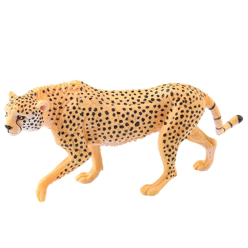 AENIMELY Large Hollow Walking Cheetah Figurine  Realistic Safari Big Cat Model Toy for Kids, Educational Wildlife Animal Figurines, Cake Topper & Jungle Diorama Decor