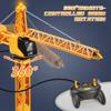 28-Inch RC Construction Tower Crane Toy for Kids, 4 Channel Remote Control Crane Toy with LED Light, Grabber, Log, Lifting Basket, 360 swivel, STEM Educational Learning Toys for Boys Ages 3 and Up view 2