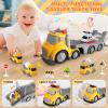 IJIGU Truck Toys for Toddler 1, 2, 3, 4 Year Old Boy, Construction Transport Trucks Toy Set, Ideal Christmas Birthday Gifts for Kids. view 2