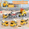 IJIGU Truck Toys for Toddler 1, 2, 3, 4 Year Old Boy, Construction Transport Trucks Toy Set, Ideal Christmas Birthday Gifts for Kids. view 4