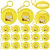 Elecrainbow 15 Pack Honey Pot Mini Coin Purses with Keyring for Bumble Bee Baby to Bee Baby Shower Gender Reveal Party Supplies,Yellow view 1