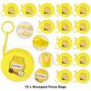 Elecrainbow 15 Pack Honey Pot Mini Coin Purses with Keyring for Bumble Bee Baby to Bee Baby Shower Gender Reveal Party Supplies,Yellow view 2