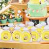 Elecrainbow 15 Pack Honey Pot Mini Coin Purses with Keyring for Bumble Bee Baby to Bee Baby Shower Gender Reveal Party Supplies,Yellow view 4