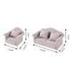 1/12 Scale Miniature Sofa for Dollhouse Decoration, Style C view 2