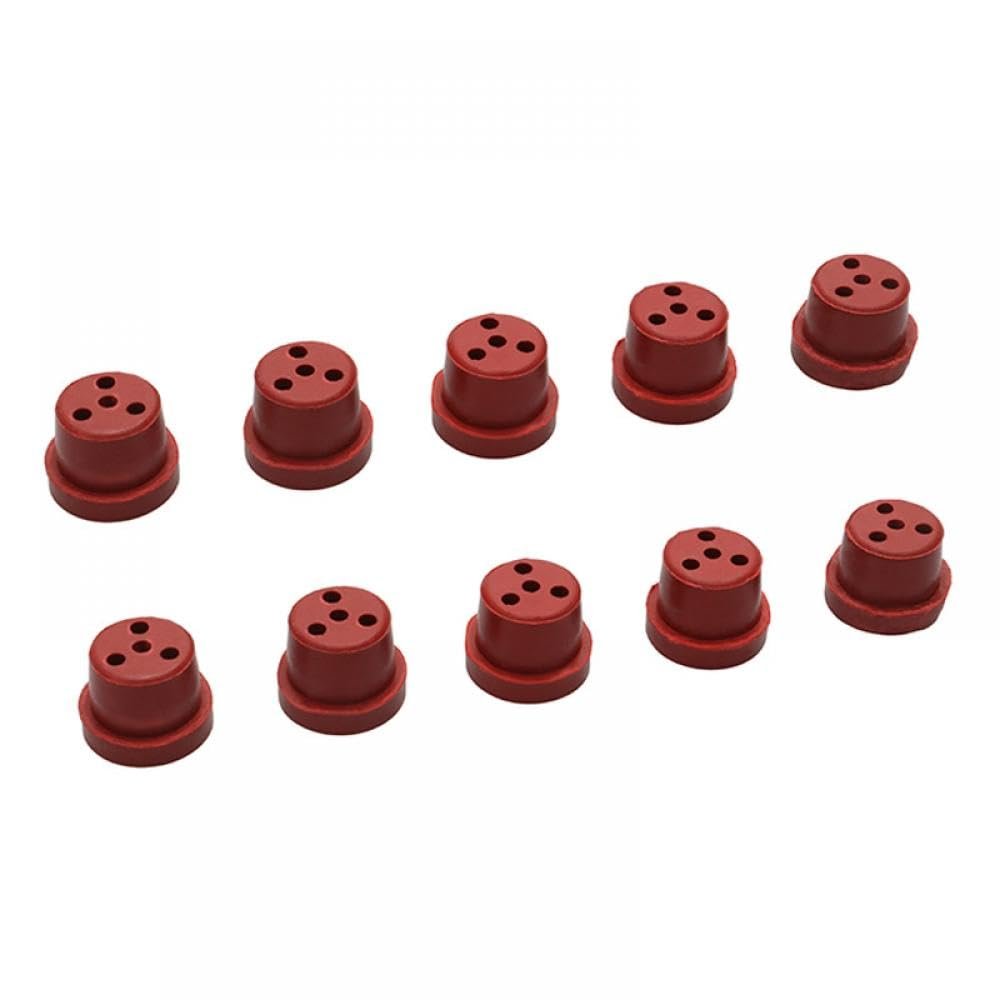 10PCS Rubber Fuel Tank Plug Leak Stopper for RC Model Airplanes DIY Aircraft Parts(RED for Gasoline)