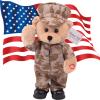 Children's Idol Military Hero Teddy Bear Stuffed Animals Singing Dancing Teddy Bear Stuffed Animal, US Army Theme Music Plush Toys,Independence Day Soldier Memorabilia Gifts for Kids 14"(Desert Army) view 1