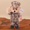 Children's Idol Military Hero Teddy Bear Stuffed Animals Singing Dancing Teddy Bear Stuffed Animal, US Army Theme Music Plush Toys,Independence Day Soldier Memorabilia Gifts for Kids 14"(Desert Army) view 2
