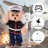 Humor Ted Military Hero Valentines Teddy Bear Stuffed Animals Singing Dancing Teddy Bear Stuffed Animal, US Army Theme Music Plush Toys,Independence Day Birthday Gifts for Kids .14"(Camouflage Army) view 3