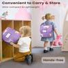 Primlect Toddler Nap Mat with Removable Pillow and Flannel Blanket, Portable Sleep Bag for Kids, Easy to Roll up, Washable, Perfect for Daycare, Preschool, Girls, 3-6 Years (Purple) view 3