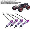 4Pcs Set 92mm Front 105mm Rear Oil Damper Suspension for 1/10 RC Car Truggy Truck Hongnor (Purple) view 2