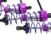 4Pcs Set 92mm Front 105mm Rear Oil Damper Suspension for 1/10 RC Car Truggy Truck Hongnor (Purple) view 3