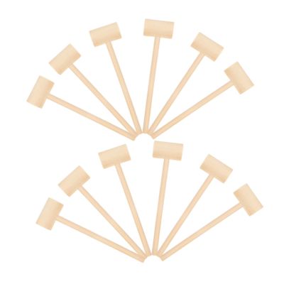 BESPORTBLE 12Pcs Mini Mallet for Solid Wood Hammers Fun Beat to Enhance Hand Eye Coordination and Safe and for Boys