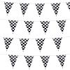 100 Ft Checkered Flag Banner, 48 Pcs Black and White Checkered Pennant Banner Flags on a String, Birthday Decorations for Nascar, Race Car, Hot Wheels, Racing Themed Party view 1