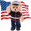 Singing Dancing Teddy Bear Stuffed Animals Children's Idol Military Hero Teddy Bear Stuffed Animal, US Army Theme Music Plush Toys,Independence Day Soldier Memorabilia Gifts for Kids 14"(Marine Bear) view 1