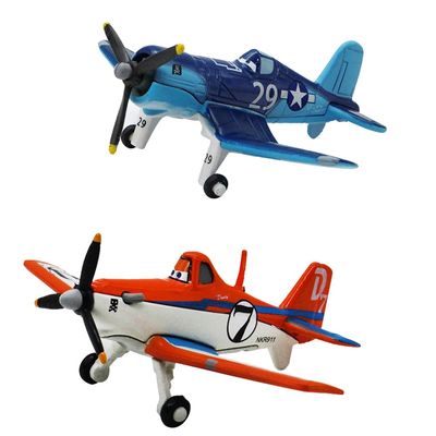 2 Pack Movie Planes No. 7 Dusty and No. 29 Skipper Metal Diecast Airplane Toy, Children Birthday Toys Gift (No. 7 Dusty No. 29 Skipper)