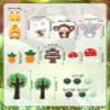 17pcs Wild One Birthday Cake Decorations - Jungle Safari Animal Cake Topper with Reusable Silicone Monkey, Giraffe, Rabbit, Elephant, Mushroom, Carrot, Trees, Happy Birthday Sign, Decorative Balls view 2
