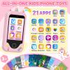 Kids Smart Phone for Girls - Toddler Christmas Birthday Gift for Age 3-10, Learning Toys with 2.8" Touchscreen, Dual Cameras, Music,Video Player, Game, 8G SD Card view 2