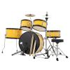 5 Piece Kids Drum Set with Tom,Cymbal, Youth Junior Drum Kit with Hi-Hat, Pedal, Drumsticks and Seat for Beginner, Teens,Yellow view 2