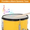 5 Piece Kids Drum Set with Tom,Cymbal, Youth Junior Drum Kit with Hi-Hat, Pedal, Drumsticks and Seat for Beginner, Teens,Yellow view 3