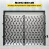 Double Folding Security Gate, 7.1' H x 12.5' W Folding Door Gate, Steel Accordion Security Gate, Flexible Expanding Security Gate, 360 Rolling Barricade Gate, Scissor Gate or Door with Keys view 2