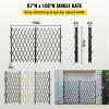 Double Folding Security Gate, 7.1' H x 12.5' W Folding Door Gate, Steel Accordion Security Gate, Flexible Expanding Security Gate, 360 Rolling Barricade Gate, Scissor Gate or Door with Keys view 3