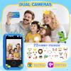 Kids Smart Phone Toys for Boys - Dinosaurs Gift Toys for Boys Ages 3-10 Christmas Birthday Gifts, Learning Toys with 2.8" Touchscreen, Music,Video Player, Game, 8G SD Card view 3