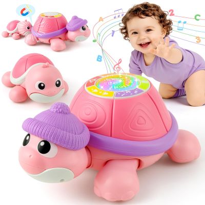 Baby Toys 6-12 Months, Musical Turtle Crawling Infant Toys for Tummy Time, Early Learning Educational Toys for 7 8 9 10 11 Months, Ideal Christmas Birthday Gifts for Boys & Girls Age 1 Years Old