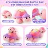 Baby Toys 6-12 Months, Musical Turtle Crawling Infant Toys for Tummy Time, Early Learning Educational Toys for 7 8 9 10 11 Months, Ideal Christmas Birthday Gifts for Boys & Girls Age 1 Years Old view 3