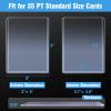 100 Topload Card Holder and 100 Soft Sleeves, JIQEZNL Upgraded 35pt Topload Hard Card Protectors, 3" x 4" Card Sleeves Hard Plastic, Rigid Toploading Hard Card Case for Collectible Trading Cards view 2