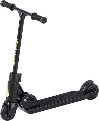 aoukoslt Black Finger Scooter - 2-Wheeled Scooter - Foldable BMX with Brake | Board Accessories for Teen | Educational | Non-Slip Fun Finger Skateboards
