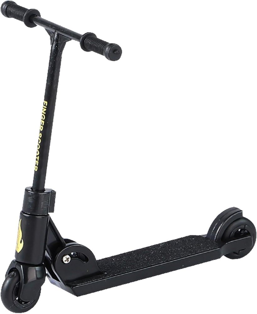 aoukoslt Black Finger Scooter - 2-Wheeled Scooter - Foldable BMX with Brake | Board Accessories for Teen | Educational | Non-Slip Fun Finger Skateboards