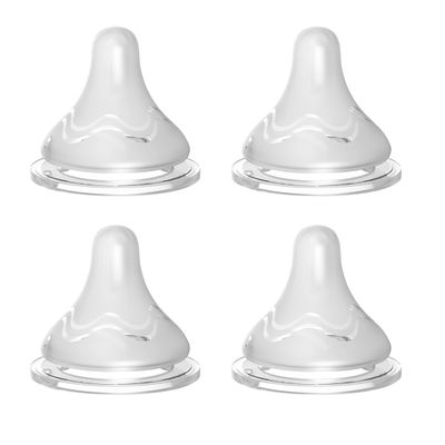 4pcs Soft Silicone Baby Nipple for Spectra Bottles, Medium Flow Nipple, 100% Silicone Material, BPA Free, Soft Touch, Easy Clean, Medium, 3m+