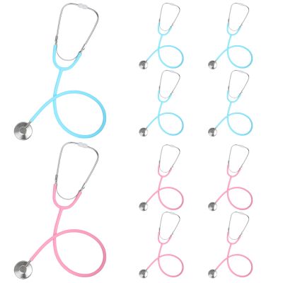 Phobby Kids Stethoscope Toy, 10 Pack Real Working Stethoscope Toy for Toddler 3 4 5, Doctor Play Set for Role Play, Medical Pretend Playset for Boys Girls Birthday (Blue and Pink)