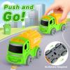 IJIGU Truck Toys for Toddler 1, 2, 3, 4 Year Old Boy, City Sanitation Transport Trucks Toy Set, Ideal Christmas Birthday Gifts for Kids. view 3