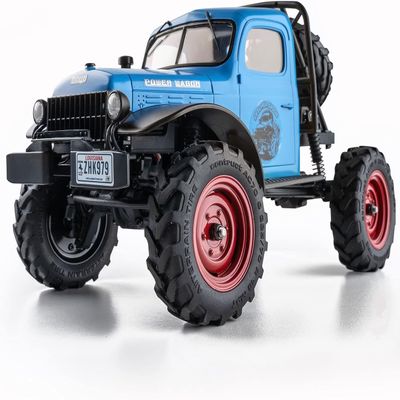 FMS 1/24 RC Rock Crawler, FCX24 Power Wagon 4WD RC Semi Truck W/ 2.4GHz Remote, RTR Offroad RC Car for Adults Hobby Gifts Toys (Blue)