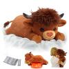 Mewaii Weighted Stuffed Animals with Microwavable Heating Pad - 5 lbs Adjustable, Heatable & Coolable Stuffed Animal for Realistic Hug, Removable Inner Pad, Plush Gifts for Kids (Amber Brown, 23 Inch) view 1