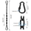 2 Pack 46in Hanging Chair Chain with 4 Carabiners, 500LB Capacity Hanging Kits Heavy Duty Hanging Chair Hardware for Hammock Swing Punching Bags Sandbag (Black+Black, 64in) view 4