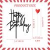 ZHENGYE Set of 1 Black Happy Birthday Cake Topper Sign And 5 Red Heart-shape Cake Toppers Baby Shower Birthday Party Cake Decorations(Black 25) view 2
