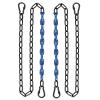 2 Pack 46in Hanging Chair Chain with 4 Carabiners, 500LB Capacity Hanging Kits Heavy Duty Hanging Chair Hardware for Hammock Swing Punching Bags Sandbag (Black+Blue, 64in) view 1