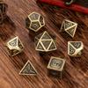 7-in-1 Gear Fingertip Gyro + 7pcs Polyhedral Metal DND Dice Set, Metal Dice Set, DND Starter Set, D&D Gifts with Dragon Logo Gift Box, Tabletop Games, Role Playing Board Game Accessories, Bronze view 3