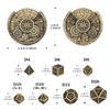 7-in-1 Gear Fingertip Gyro + 7pcs Polyhedral Metal DND Dice Set, Metal Dice Set, DND Starter Set, D&D Gifts with Dragon Logo Gift Box, Tabletop Games, Role Playing Board Game Accessories, Bronze view 4
