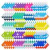 100 Pack Mini Pop Keychain Fidget Toys  Square Sensory Stress Relief Toy Bulk for Kids & Adults | Party Favors, Goodie Bag Stuffers, Classroom Prizes, Birthday view 1