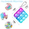 100 Pack Mini Pop Keychain Fidget Toys  Square Sensory Stress Relief Toy Bulk for Kids & Adults | Party Favors, Goodie Bag Stuffers, Classroom Prizes, Birthday view 2