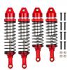 4pcs Oil All Metal Shocks RC Shock Absorber Damper Set for Traxxas Rustler 4X4 VXL Slash 2WD 4x4 Hoss Stampede Bandit Nitro Shock Absorber Damper Set 1/10 Upgrades Parts Replace of 5862 (Red Silver) view 1