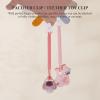 4 Pcs Pink Baby Silicone Teething Pacifier Clip,One-Piece Design,Woven Shape,BPA Free. view 4