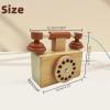 Ring Ring Telephone - Solid Wood Retro Chorded Dial Phone -1 pcs Toy Telephone-Pretend Play Toy Telephone -Role-Playing - Boost Communication Skills and Language Development - Age 3+ (1) view 4