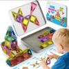 BAIJLE 46PCS Mini Magnetic Tiles, for Kids, Portable Magnetic Toys Travel Set with Iron Case for Kids Ages 4-8,Creativity Boosting Building Toys Set,Toddler Puzzle for Boys and Girls Ages 3+ view 1