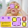 BAIJLE 46PCS Mini Magnetic Tiles, for Kids, Portable Magnetic Toys Travel Set with Iron Case for Kids Ages 4-8,Creativity Boosting Building Toys Set,Toddler Puzzle for Boys and Girls Ages 3+ view 3